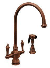 Whitehaus Kitchen Faucet w Side Spray WHKSDLV3 8101 BN  