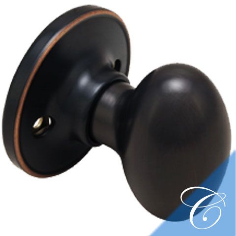 Hensley Oil Rubbed Bronze Egg Door Knob Hardware  