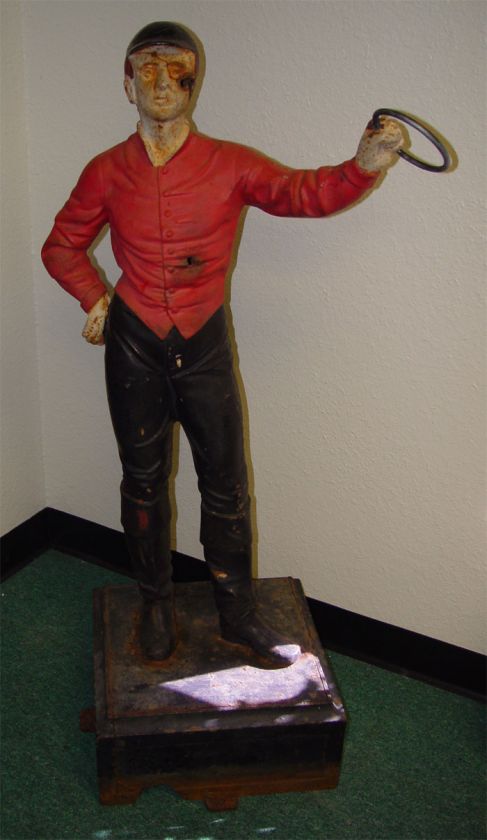 Original Antique 1800s J.W Fiske Foundry Lawn Jockey  