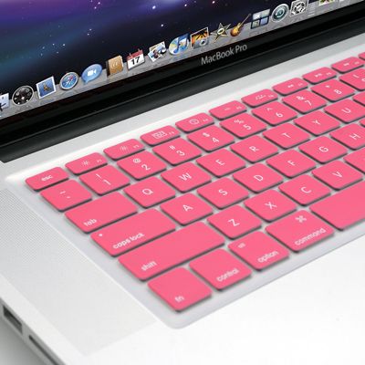 15 Pink Crystal Macbook Pro Case with TPU Pink Keyboard Cover 