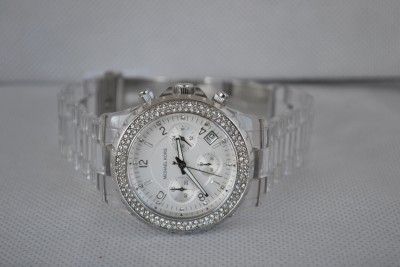 Michael Kors Clear with Silver Tone Womens Watch MK5337 #30  