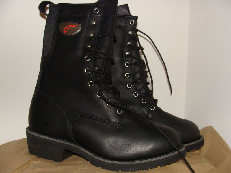 RED WING MOTORCYCLE BOOTS STYLE 980   MENS WATERPROOF BLACK 