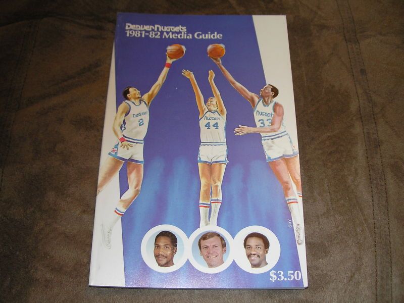 1981 82 Denver Nuggets Media NBA Basketball Program  