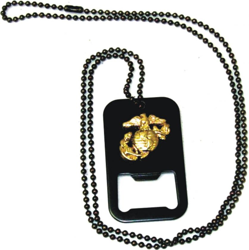 USMC US Marines Corp Necklace Chain Bottle Opener  