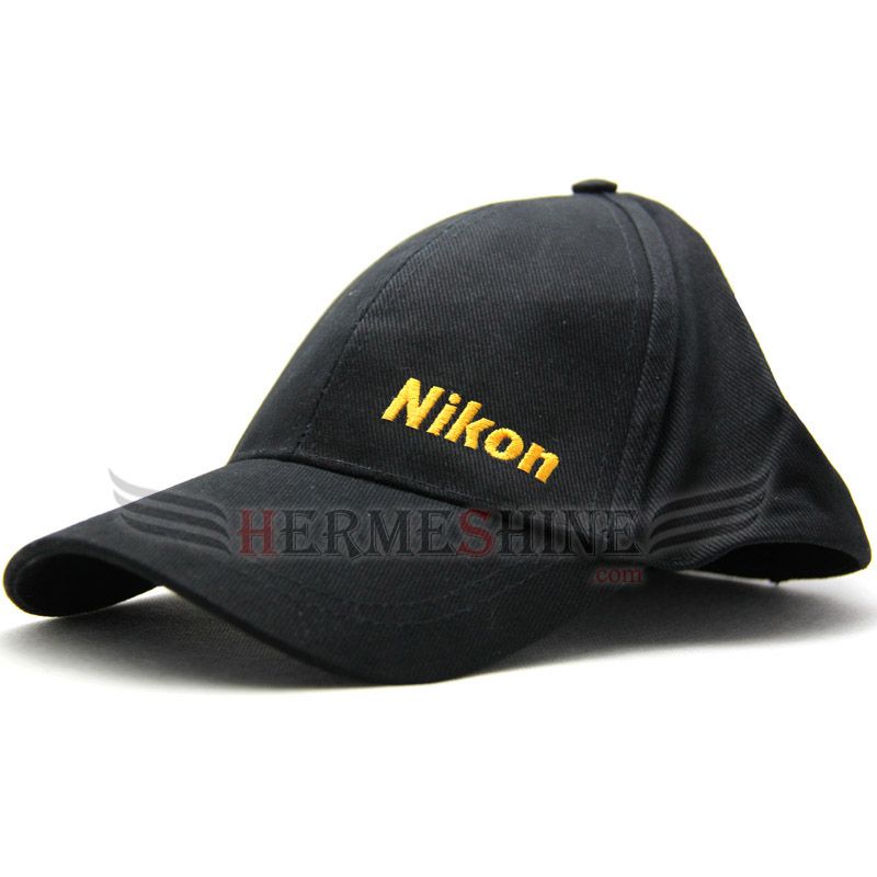 New Official Nikon Baseball Cap Hat D700 D3s D90 D7000 SLR Black 