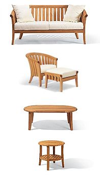   Grade A Teak Wood 6 pc Outdoor Garden Patio Sofa Lounge Chair Set New