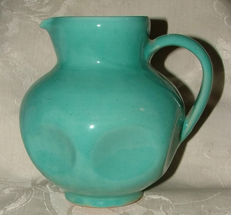 Anton Lang Germany Pinched Form Pitcher Aqua Gold L@@K  