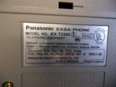 PANASONIC KX T2355 EASA PHONE TELEPHONE SPEAKERPHONE/AUTOMATIC 