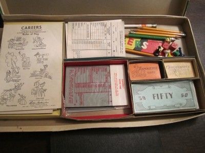 Vintage 1950s Careers board game Parker Brothers  