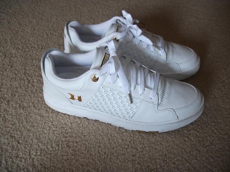 Mens HURRICANE The Game 310 Motoring White Gold Weave Skate Leather 