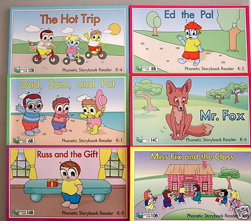 Kindergarten Set of 6 Phonetic Storybook Readers Books  