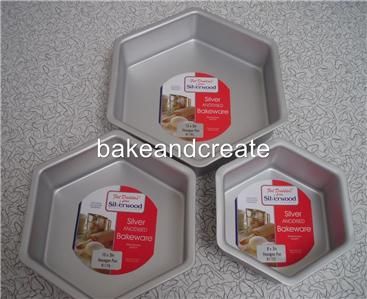 TIER HEXAGON SHAPED ANODISED WEDDING CAKE TINS  