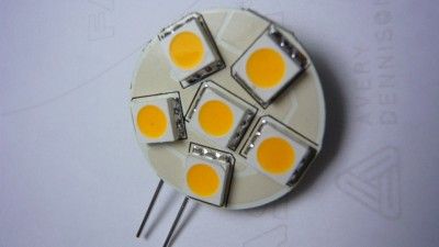 10x 12V 24V SMD LED Warm Wht 2700k Light Lamp Marine GX4 Side Pin 6x 