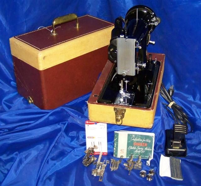 SINGER 99K SEWING MACHINE SERVICED READY TO SEW A BEAUTY ORIGINAL CASE 