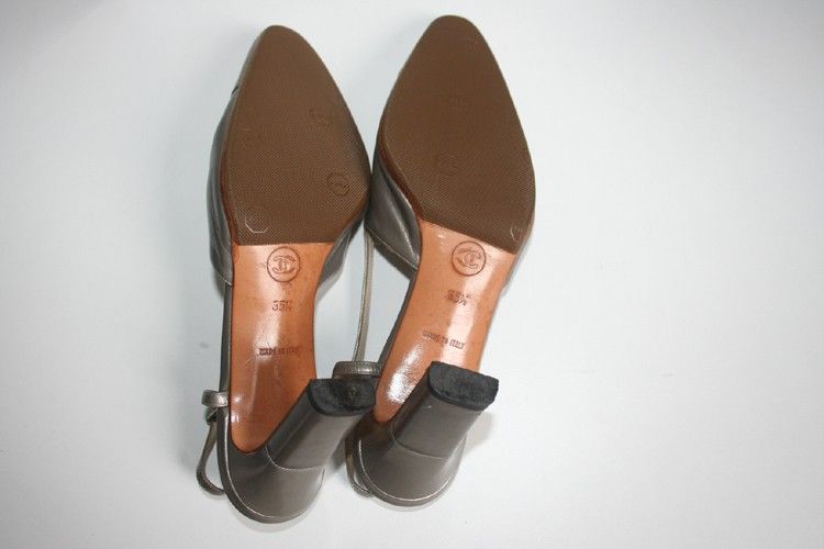 100% Authentic Chanel Slingback Sandals 35.5 US 5.5  