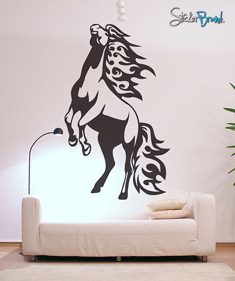 Vinyl Wall Art Decal Sticker Horse Standing Up #0013 Custom 45Tall X 