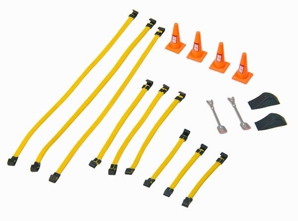 Straps/Cones/Chocks/Shovels Accessory Pack 150th Scale  