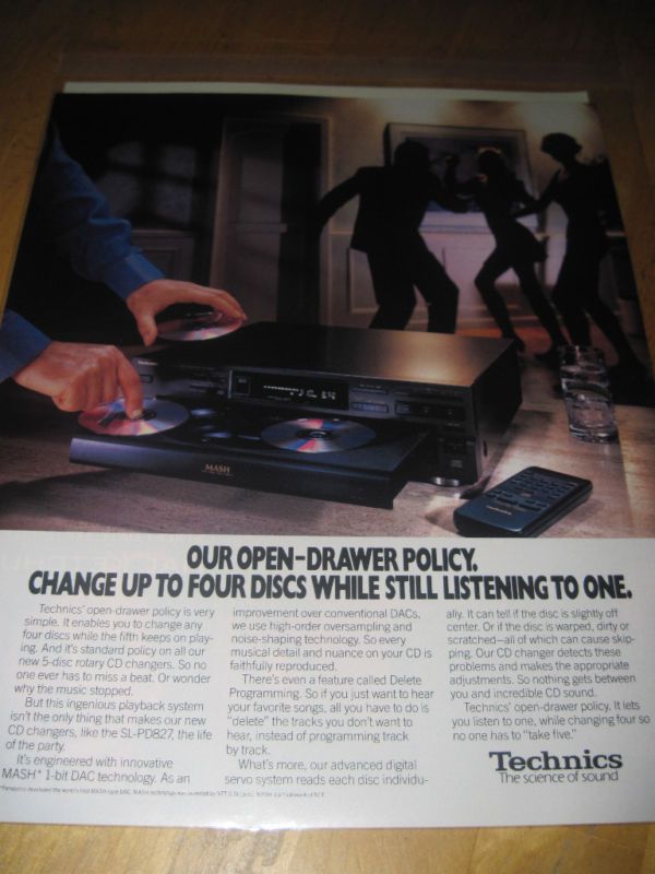 TECHNICS SL PD827 CD CHANGER AD  