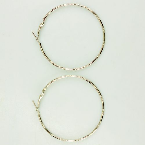 pattern simple circle annular ear earrings champagne  