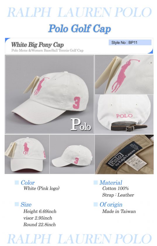   Mens Womens Baseball Cap Golf Hat Ball Cap White / Pink BP11