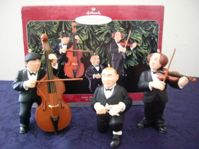 THE THREE STOOGES MUSICIANS HALMARK FIGUREs ALL MINT 3  