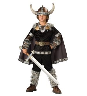 Viking Warrior Boy Cape Designer Costume Child Medium 8  
