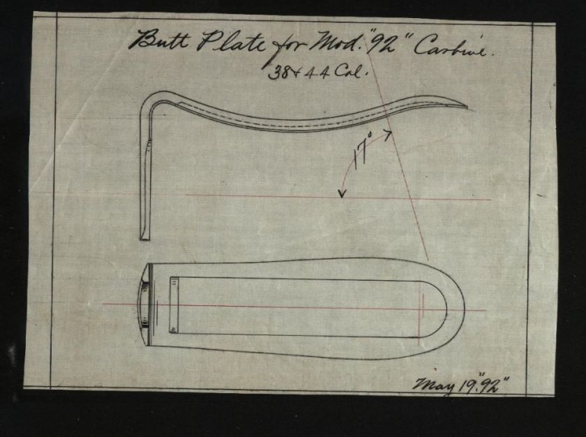 De Winchester de fábrica de dibujo placa de extremo de la carabina M 